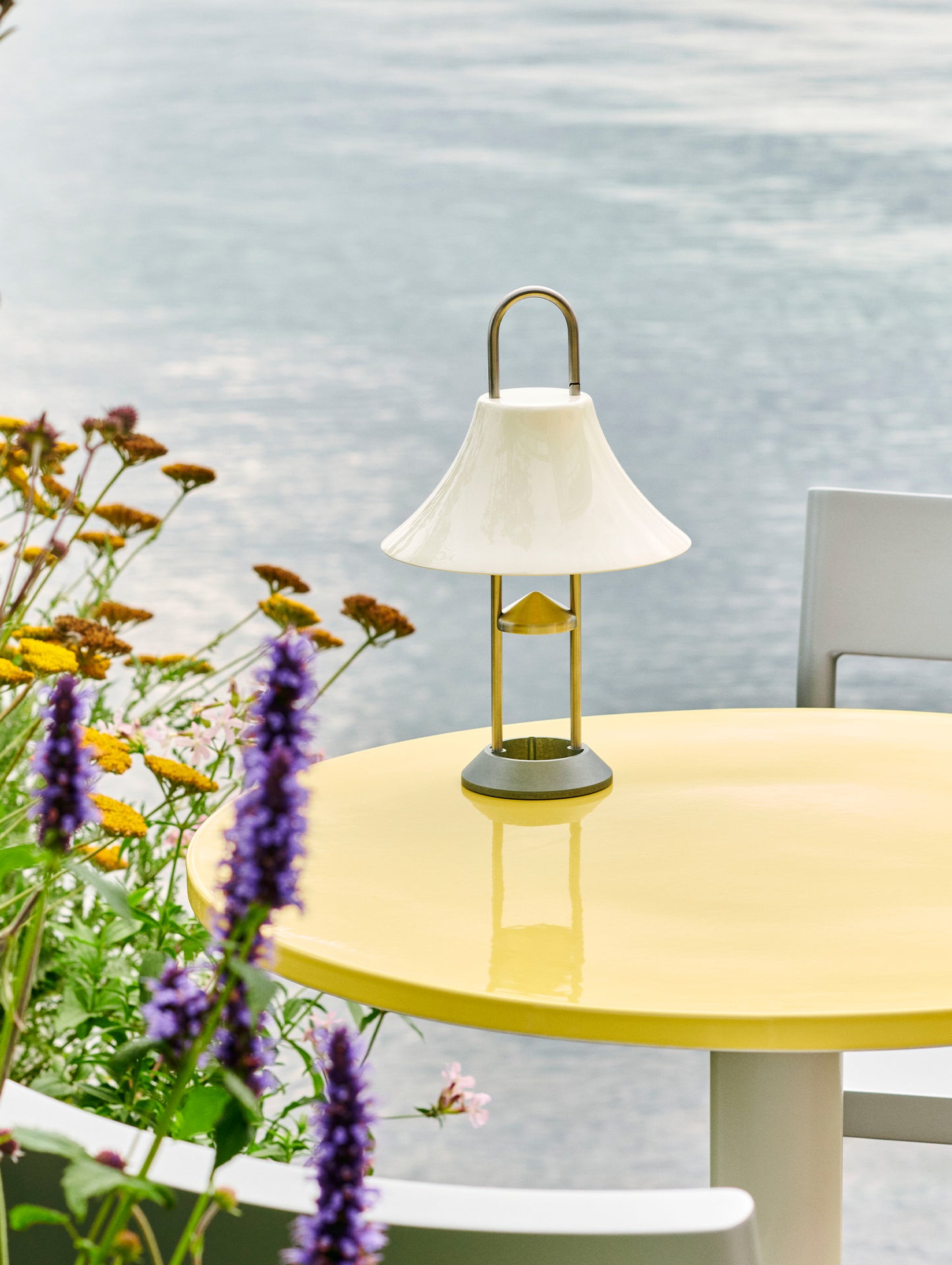 Ceramic Table by HAY - D70 cm / Bright Yellow