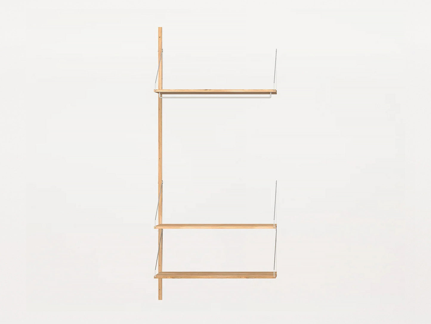 Shelf Library H1852 Hanger Section Add-on in Oiled Oak by Frama