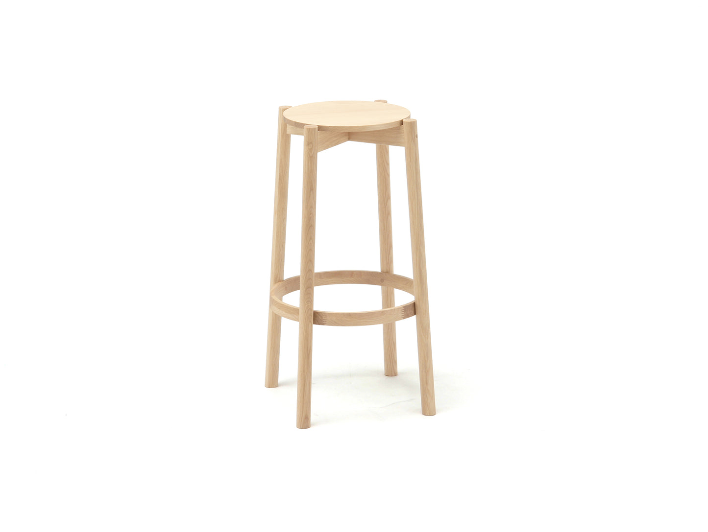 Castor Barstool by Karimoku New Standard - High / Lacquered Oak