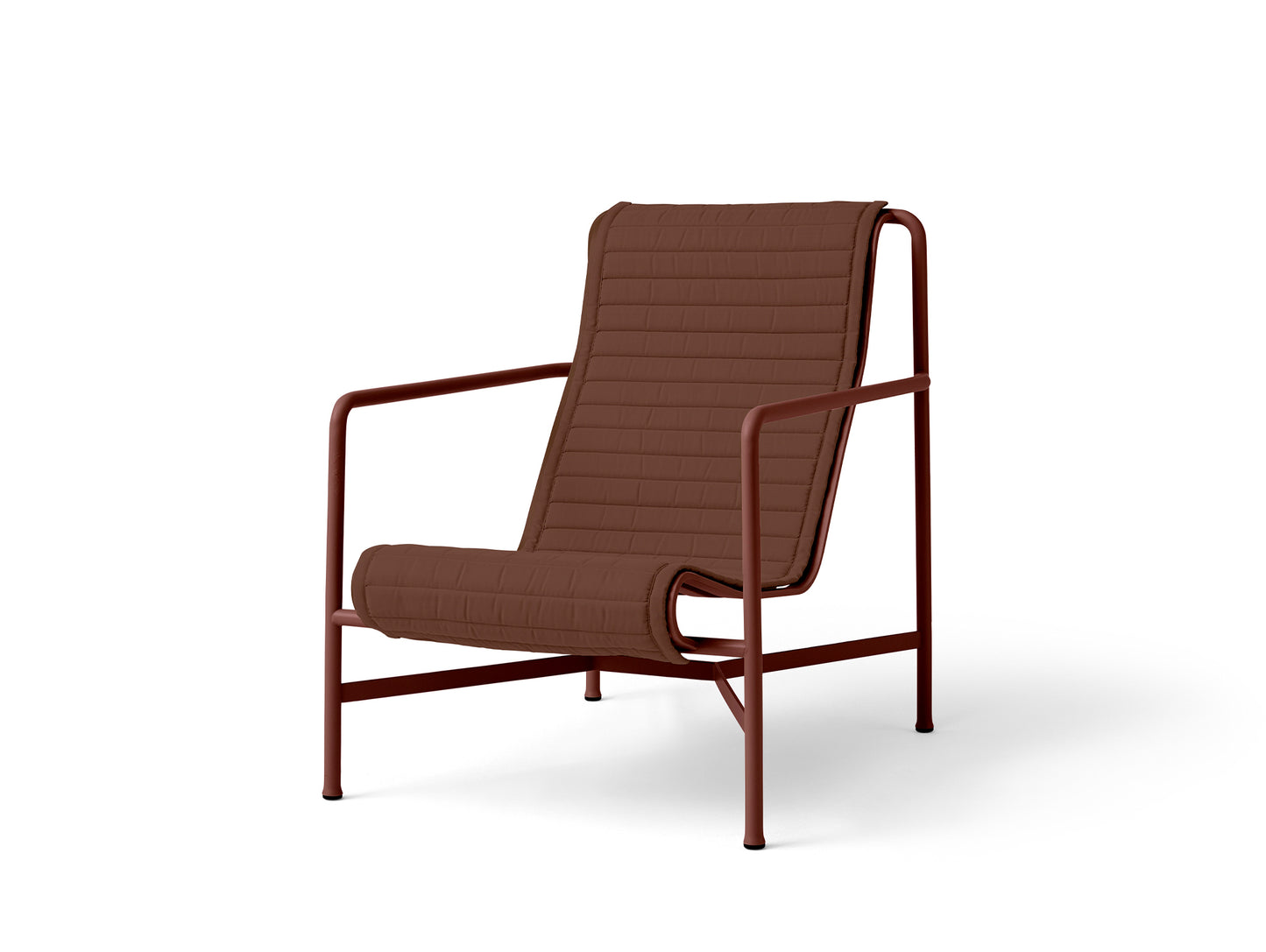 Palissade Quilted Cushions by HAY - Lounge Chair High, Iron Red