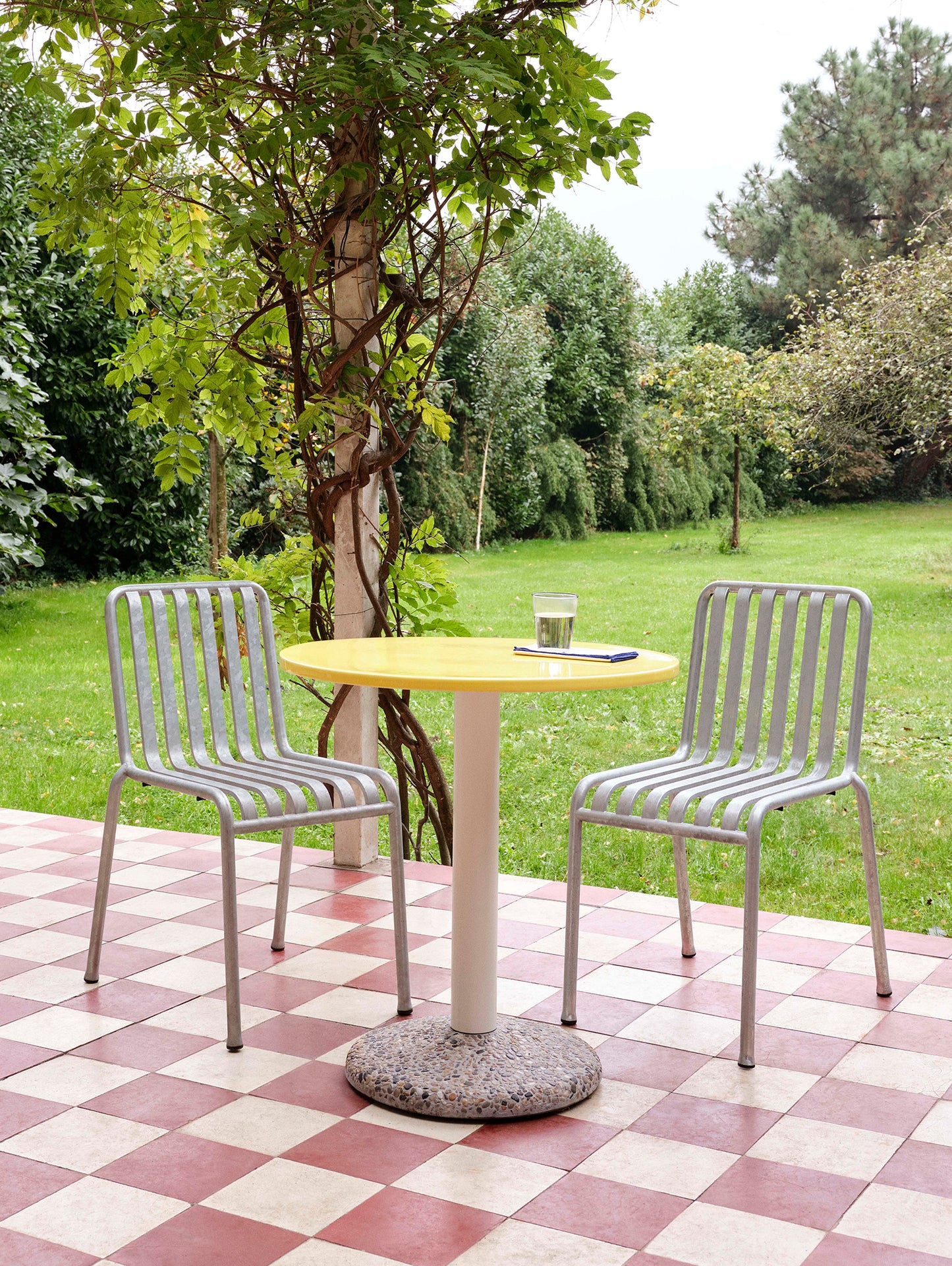 Ceramic Table by HAY - D70 cm / Bright Yellow