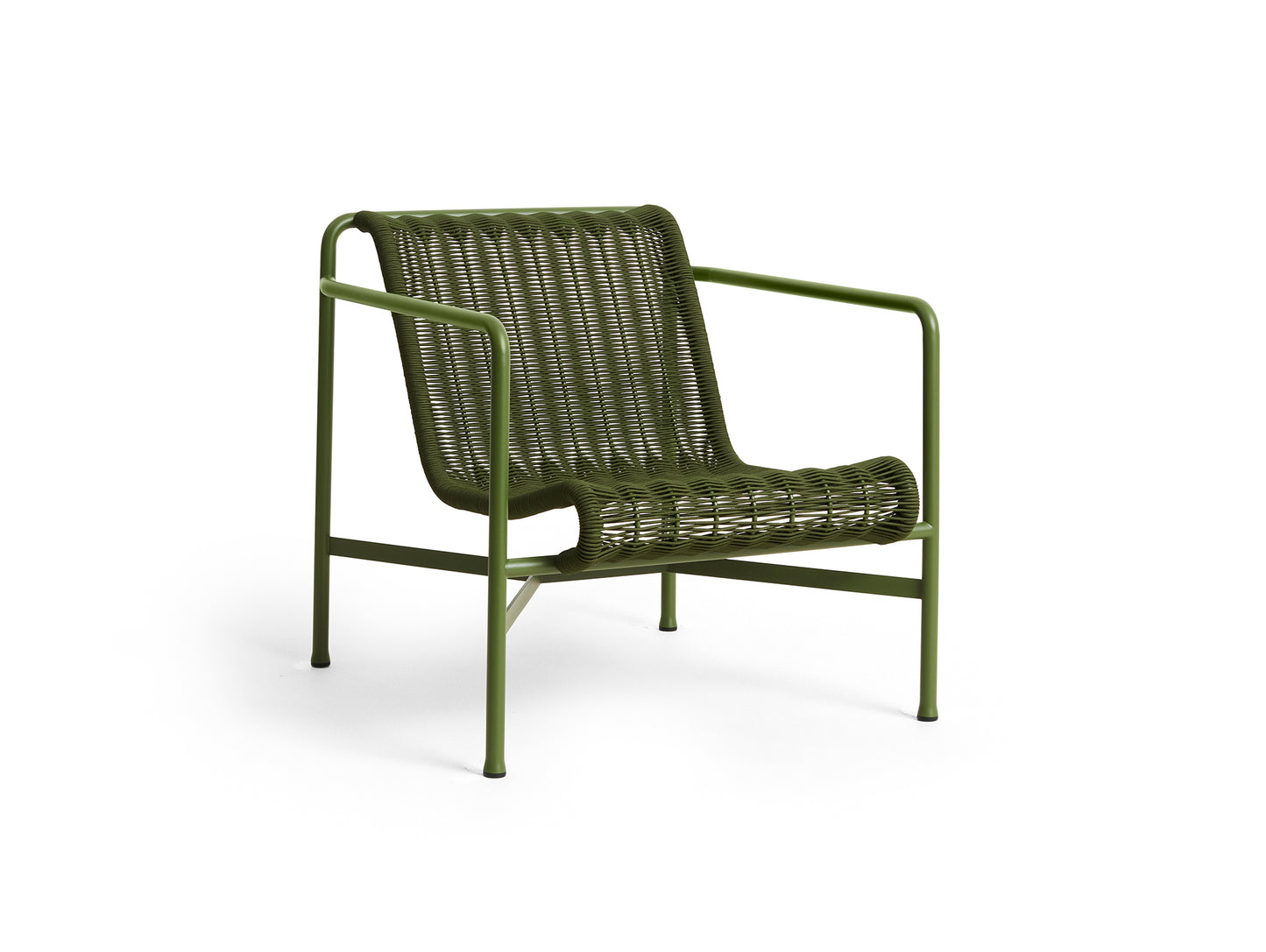 Palissade Cord Lounge Chair Low by HAY - Olive Cord