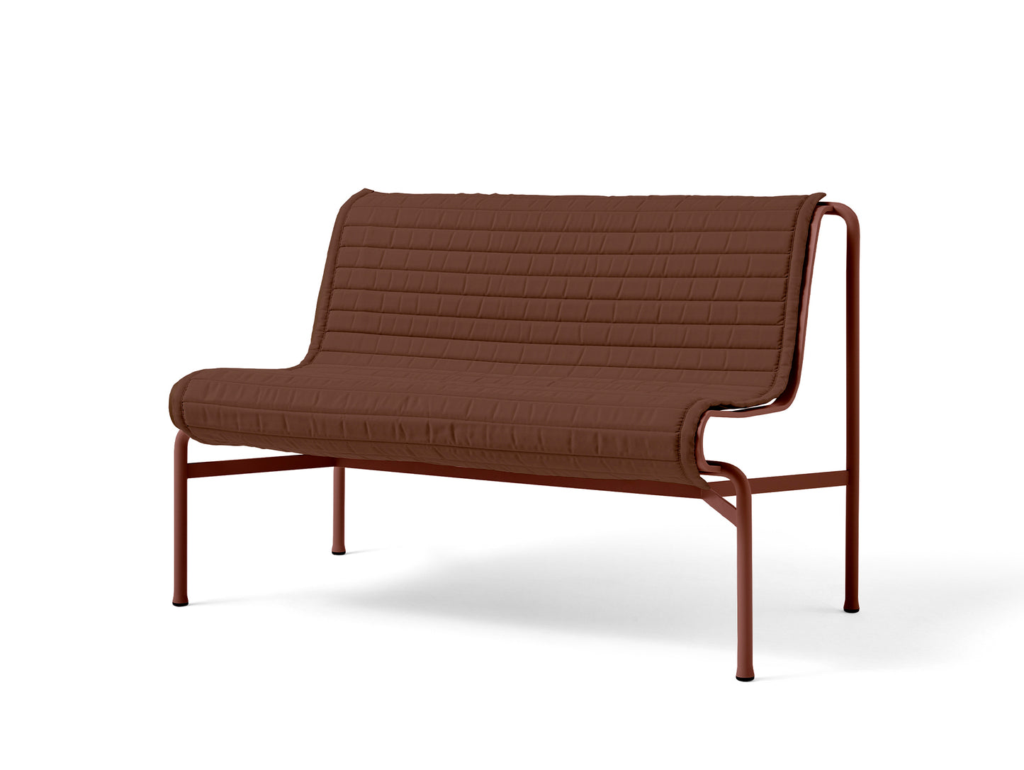Palissade Quilted Cushions by HAY - Dining Bench Without Armrest / Iron Red