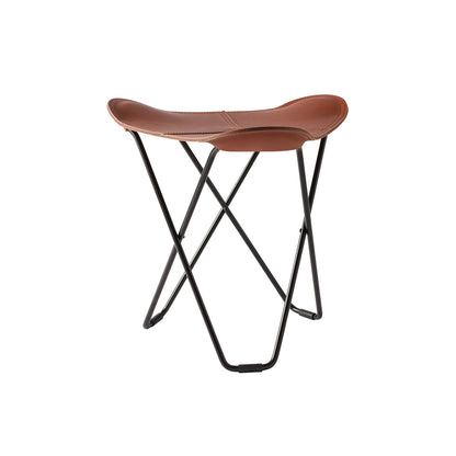 Pampa Flying Goose Stool by Cuero - Black Frame / Montana  Leather