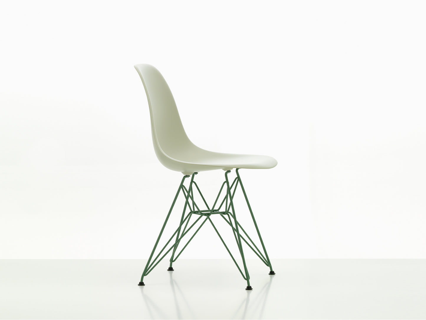 Eames DSR Plastic Side Chair by Vitra - Pebble 11 Seat / Eames Sea Foam Green 30 Base