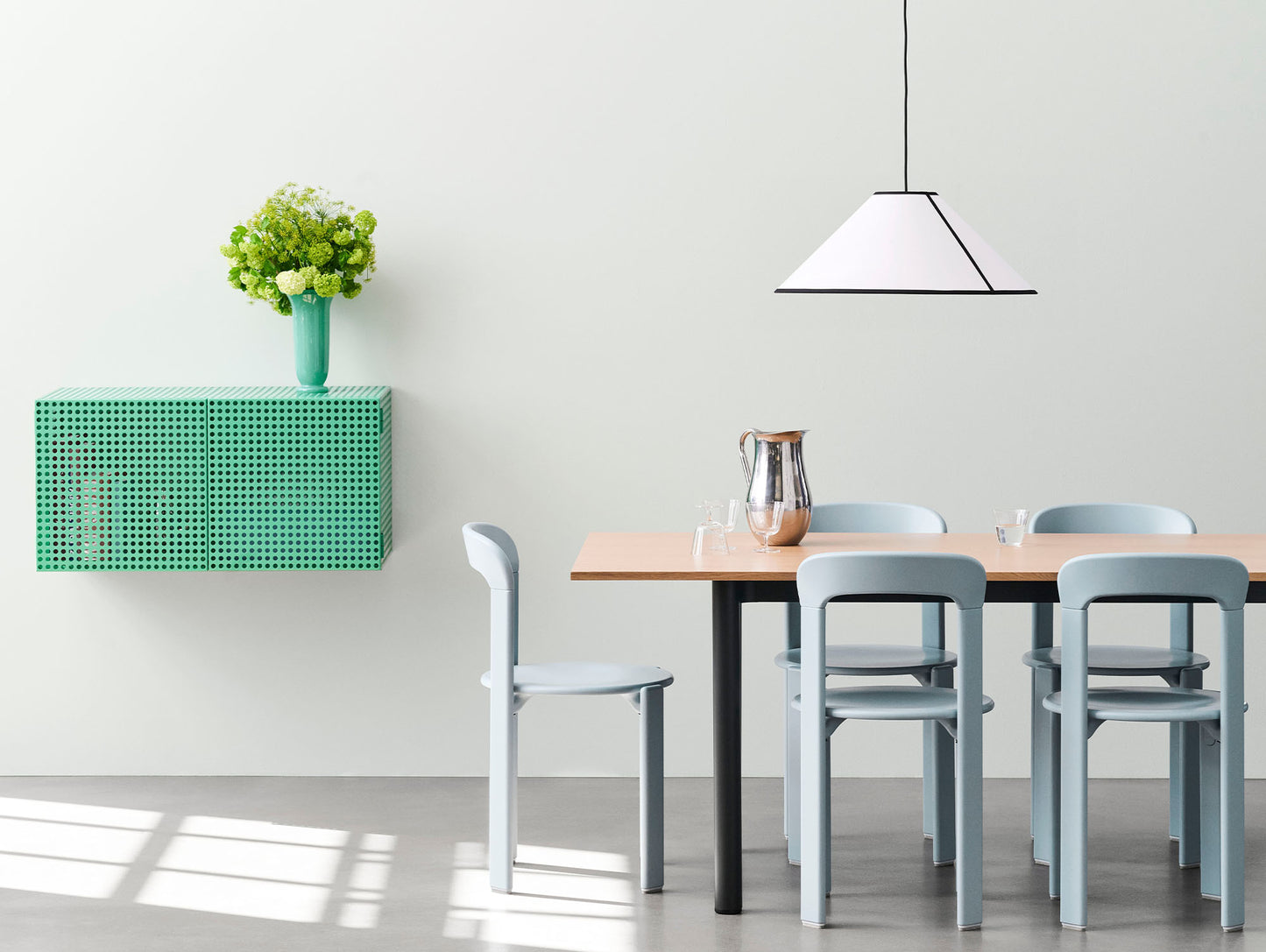 Annex Table Overhang by HAY - Oak Veneer Tabletop / Charcoal Aluminium Legs