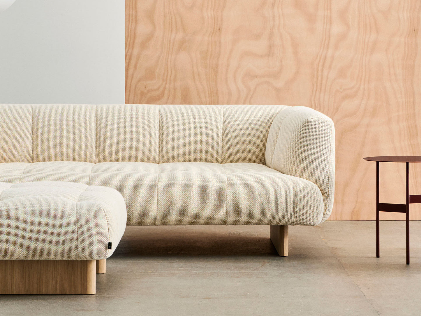 Quilton Lift 3-Seater Sofa by HAY - Lacquered Oak / Tartaglia 857
