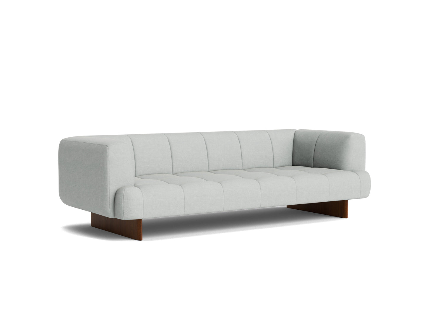 Quilton Lift 3-Seater Sofa by HAY - Lacquered Walnut Base / Naveli 113