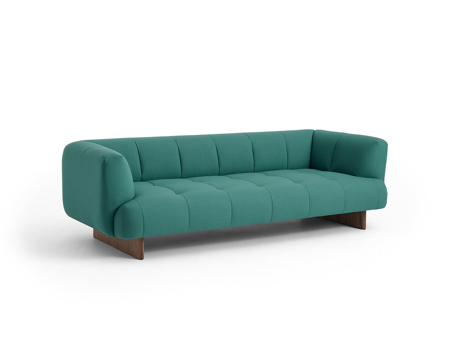 Quilton Lift 3-Seater Sofa by HAY - Black Lacquered Oak Base / Naveli 953