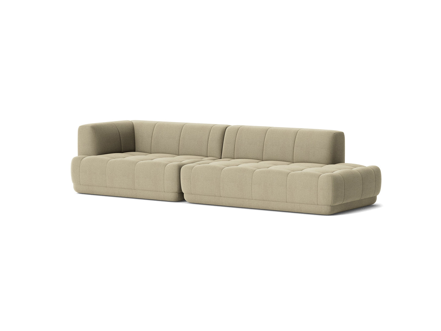 Quilton Sofa - Combination 10 by HAY - Left Armrest / Atlas 411