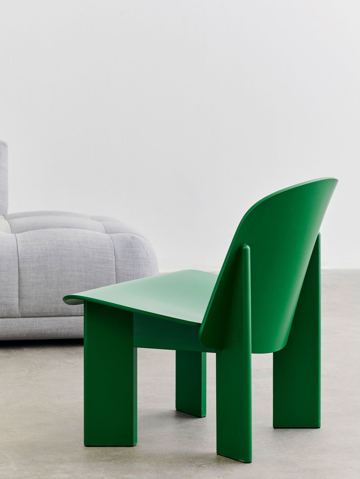 Chisel Lounge Chair by HAY - Lush Green Lacquered Beech