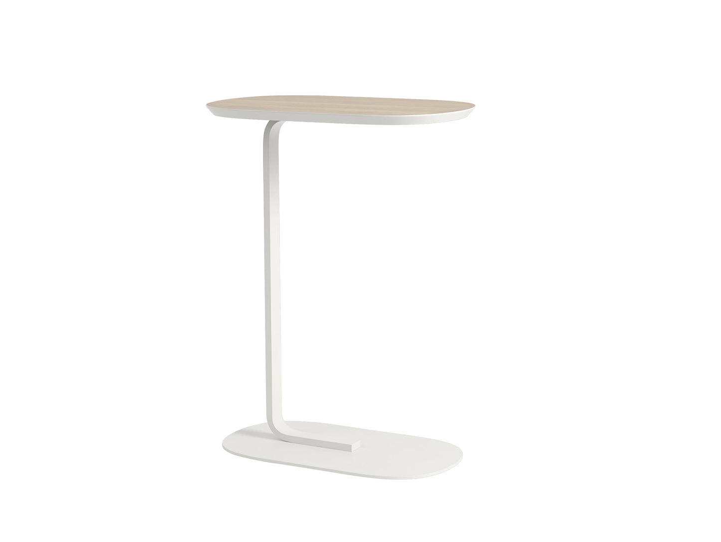 Relate Side Table by Muuto - H 73.5 cm / Oak Laminate / Off White