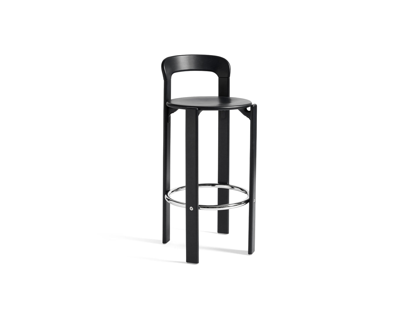 Rey Bar Stool by HAY - Deep Black