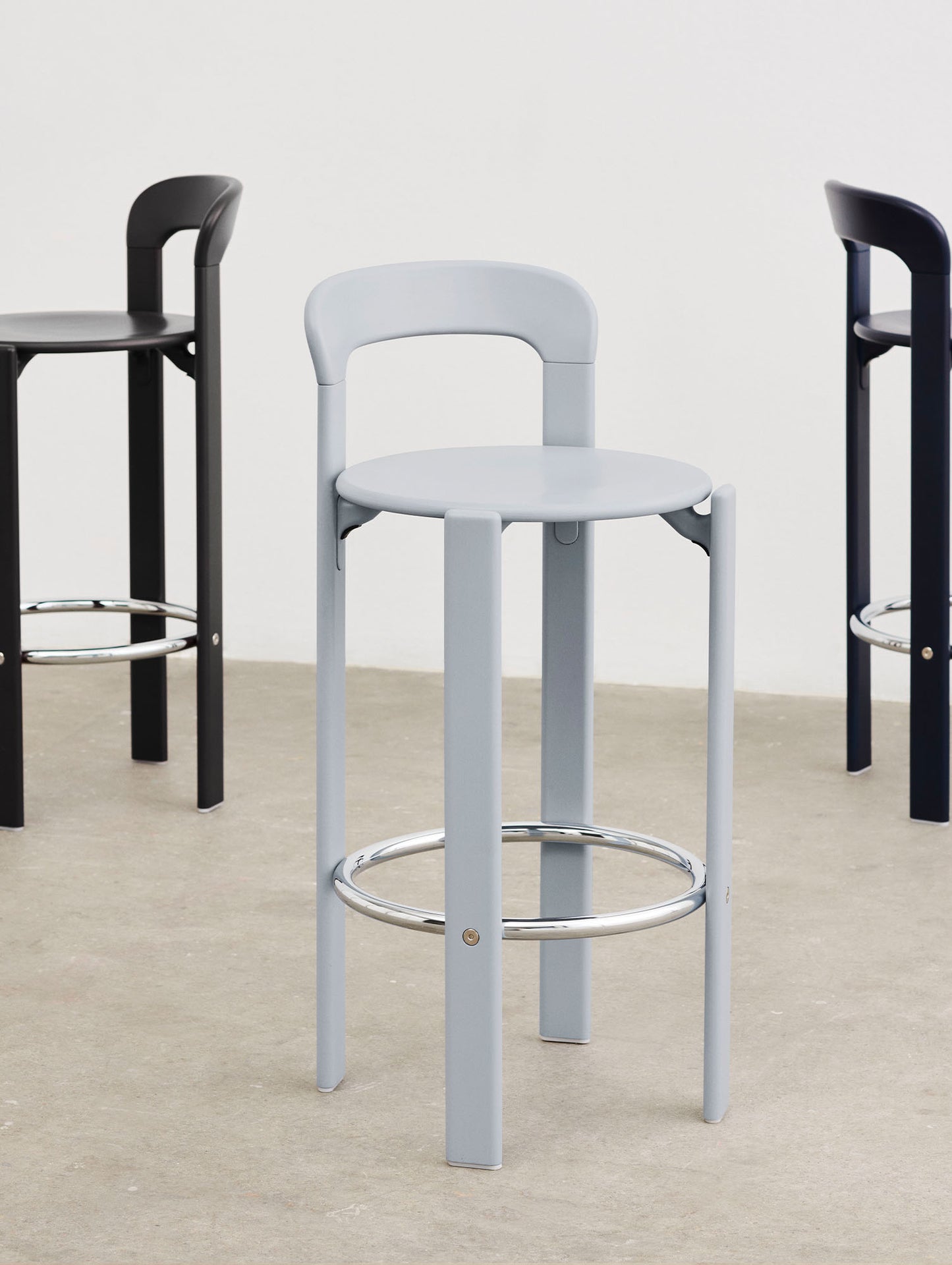 Rey Bar Stool by HAY - Slate Blue