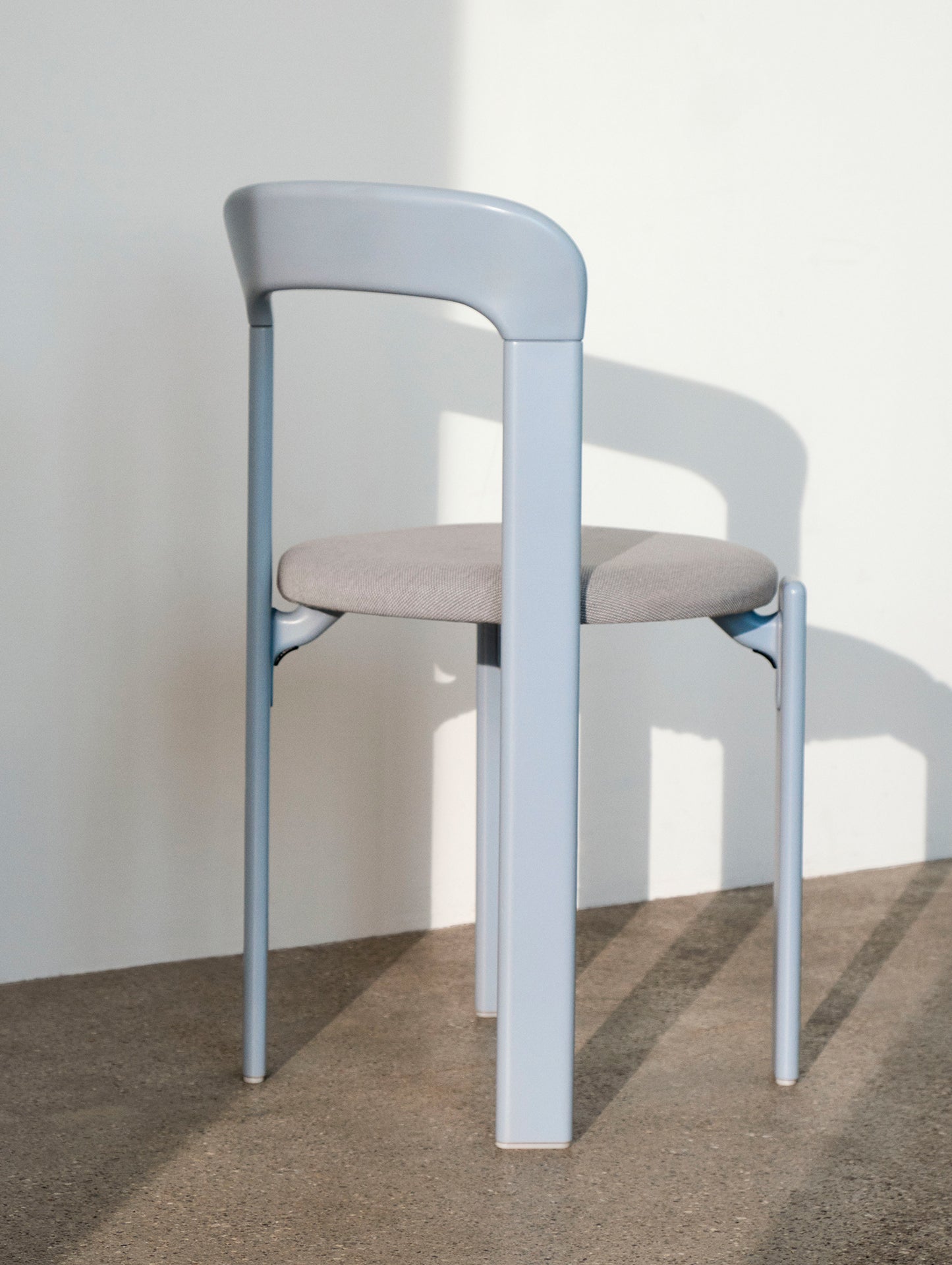 Rey Chair Upholstered by HAY - Slate Blue Lacquered Beech / Steelcut Trio 113