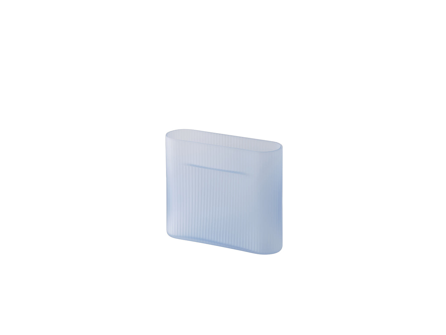 Ridge Vase by Muuto - Height 16.5 cm / Light Blue Frosted Glass
