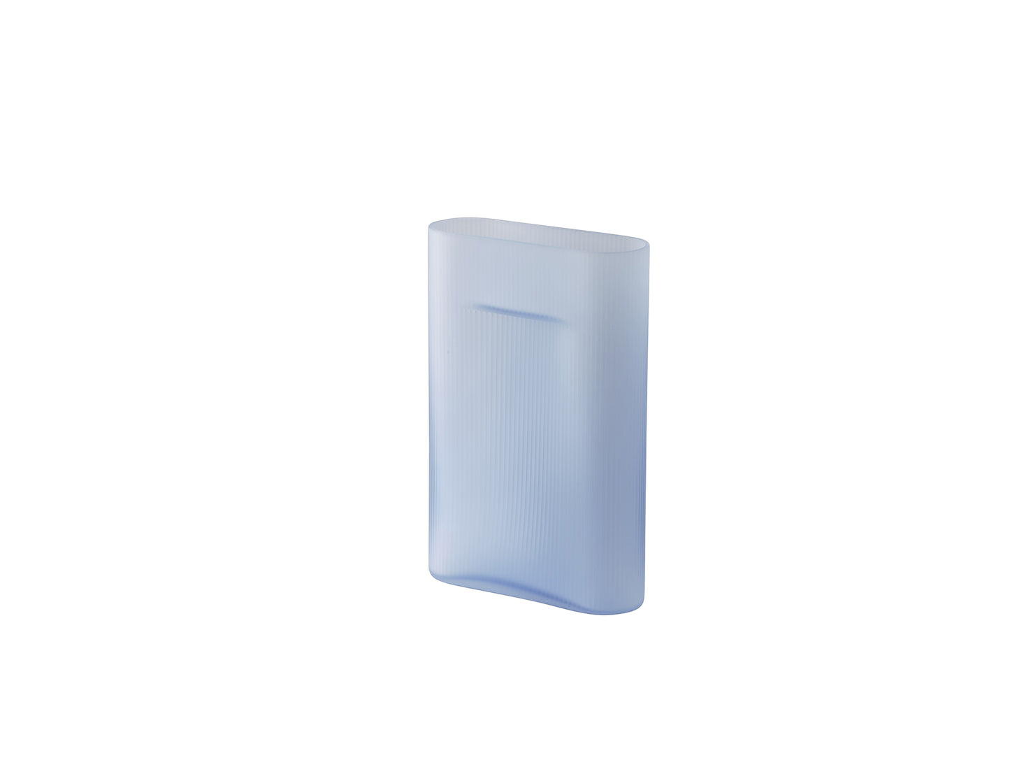 Ridge Vase by Muuto - Height 35 cm / Light Blue Frosted Glass
