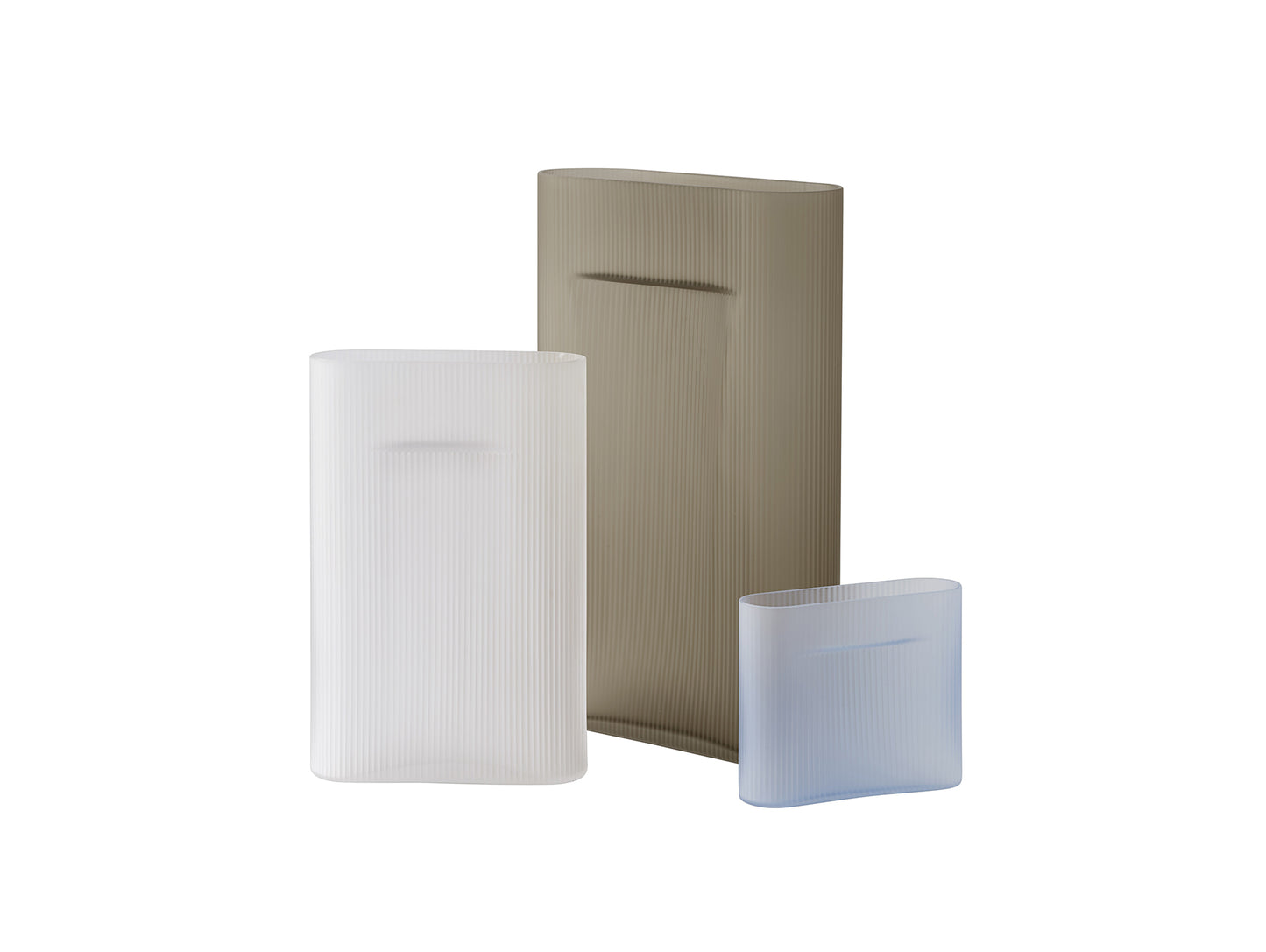 Ridge Vase by Muuto - Frosted Glass Family