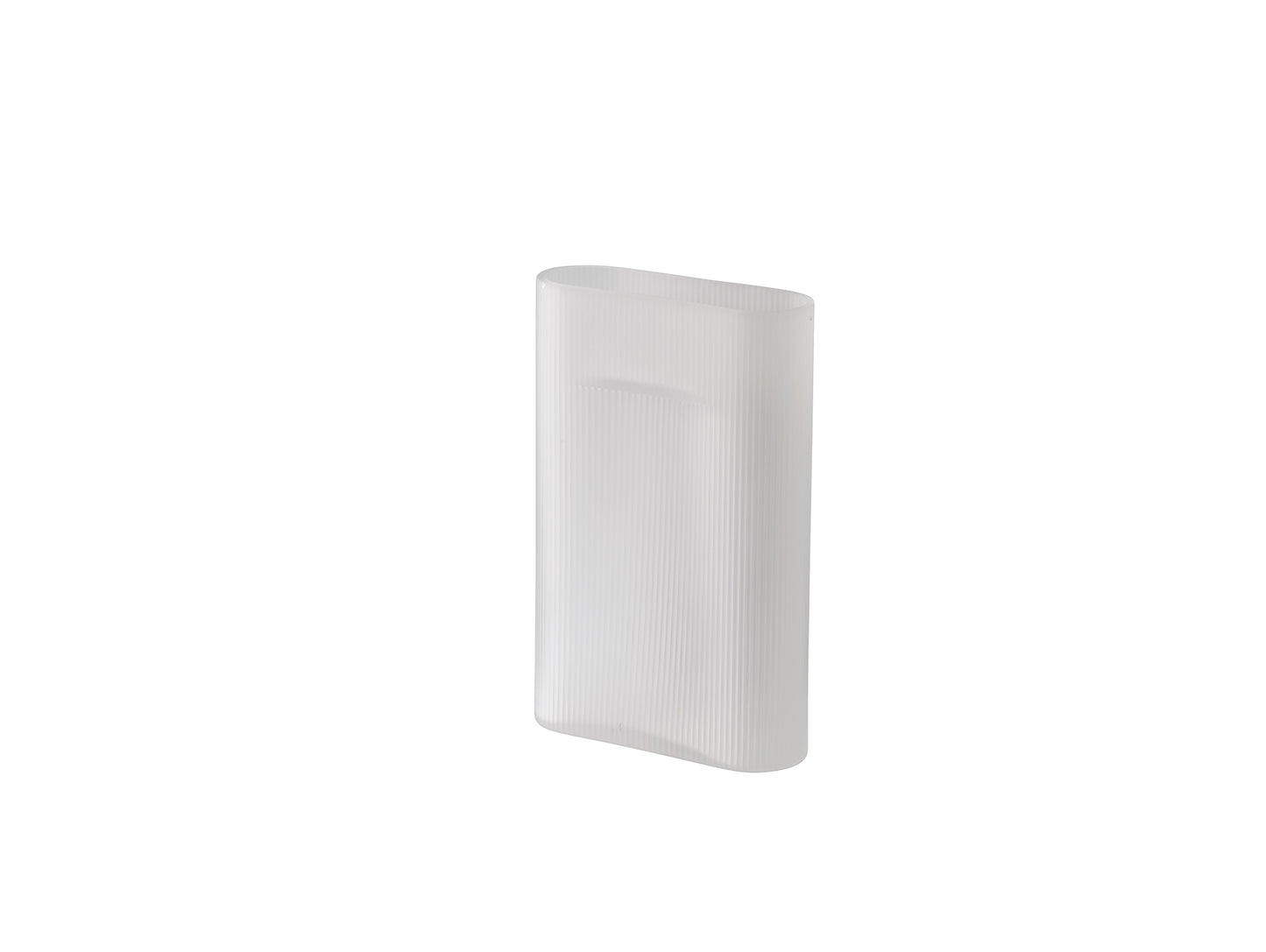 Ridge Vase by Muuto - Height 35 cm / White Frosted Glass