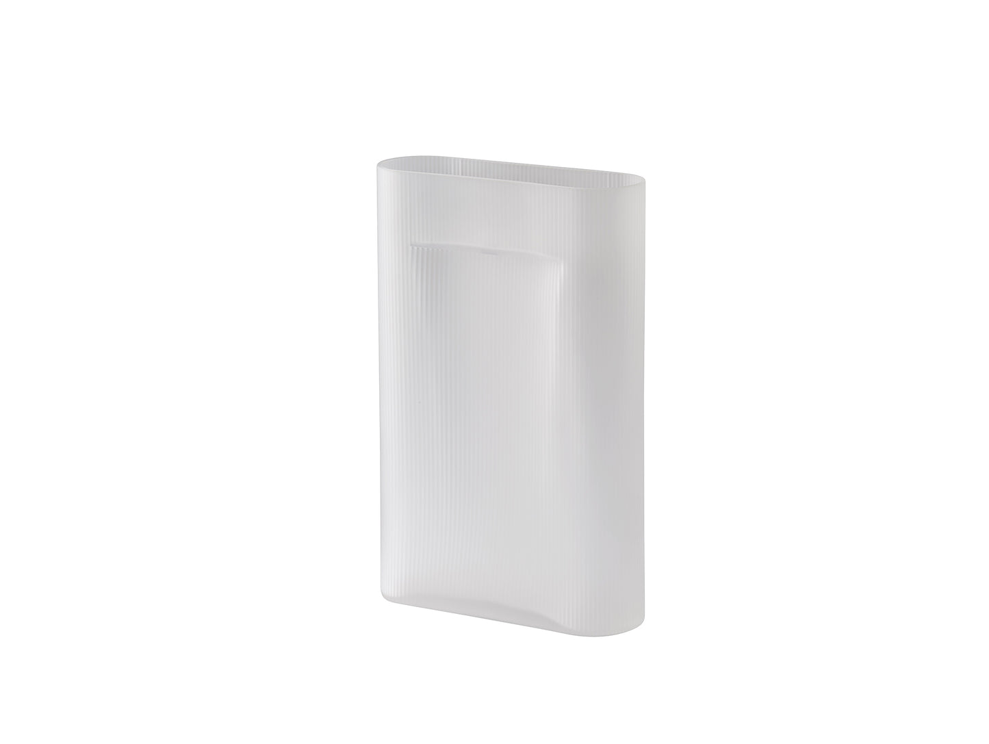 Ridge Vase by Muuto - Height 48.5 cm / White Frosted Glass