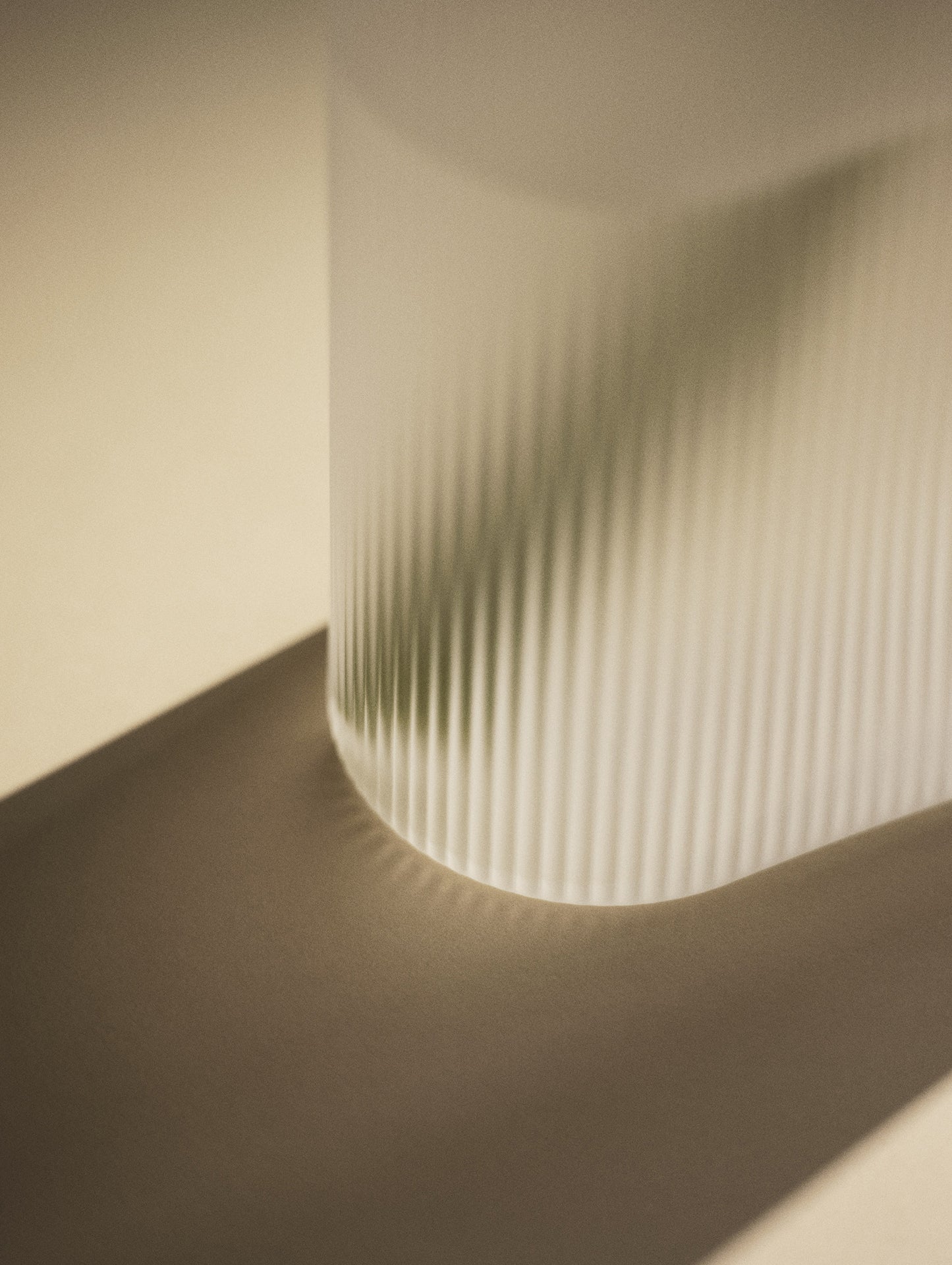Ridge Vase by Muuto - Height 48.5 cm / White Frosted Glass