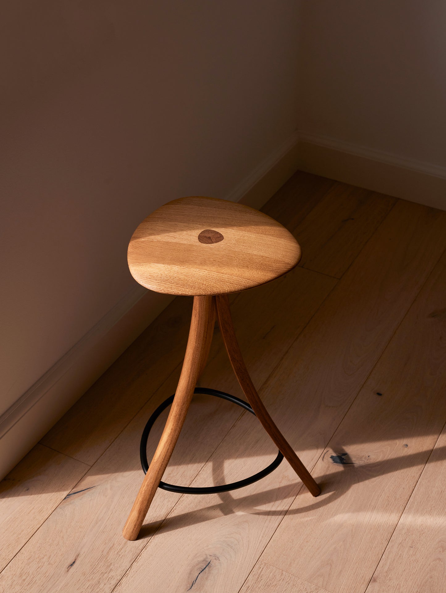 Clover Stool by Ro Collection - Oiled Oak