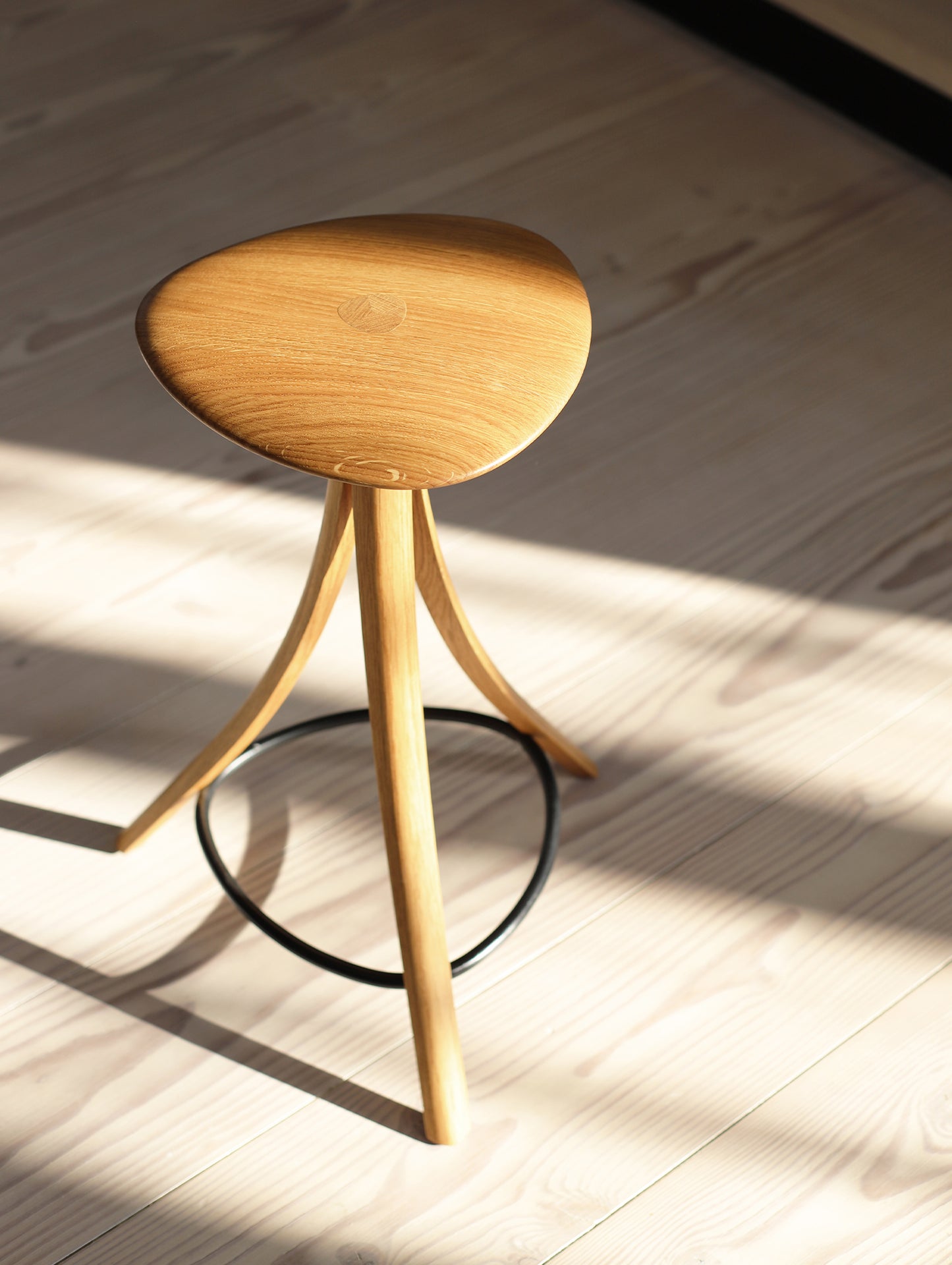 Clover Stool by Ro Collection - Oiled Oak