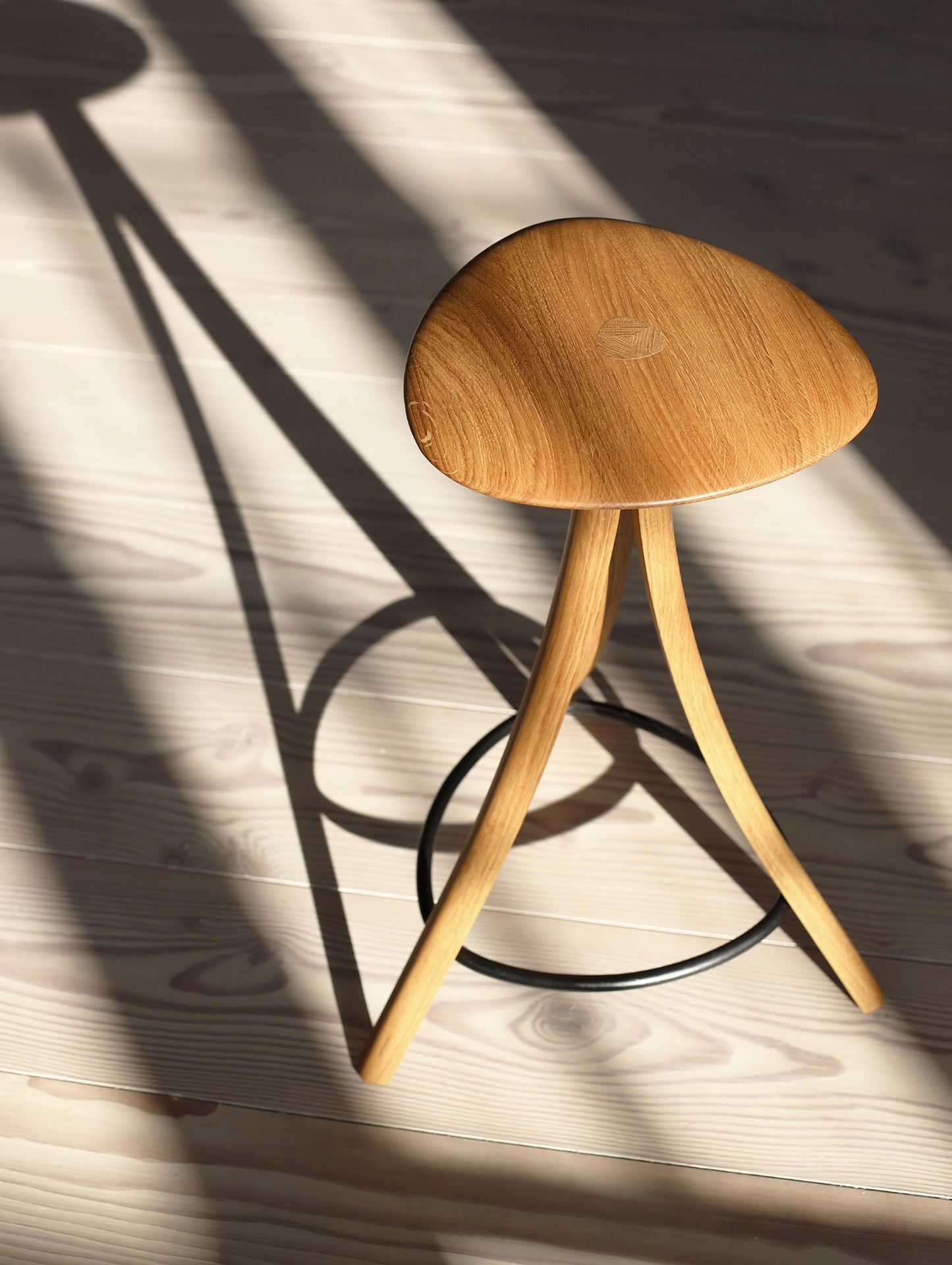 Clover Stool by Ro Collection - Oiled Oak