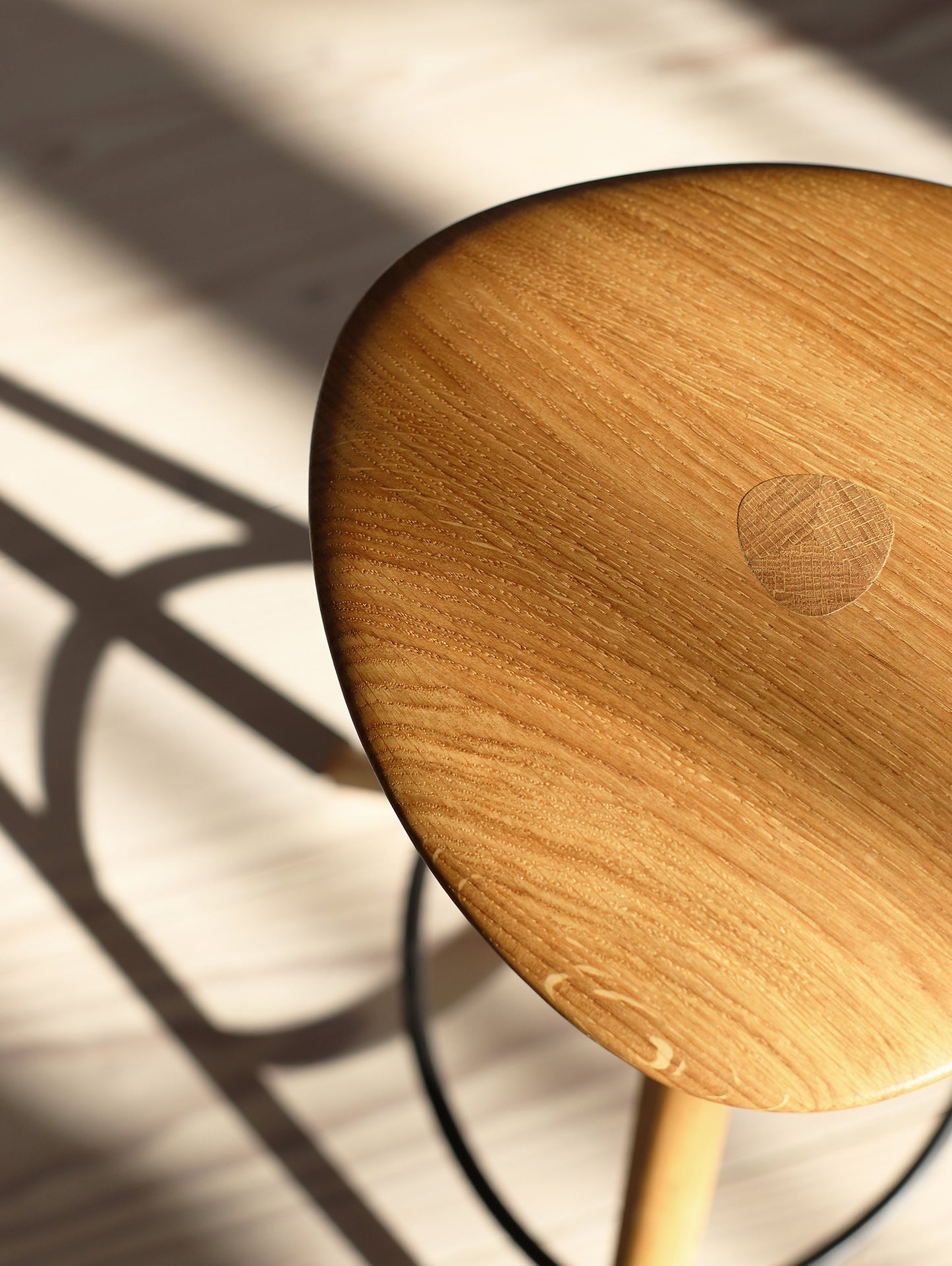 Clover Stool by Ro Collection - Oiled Oak