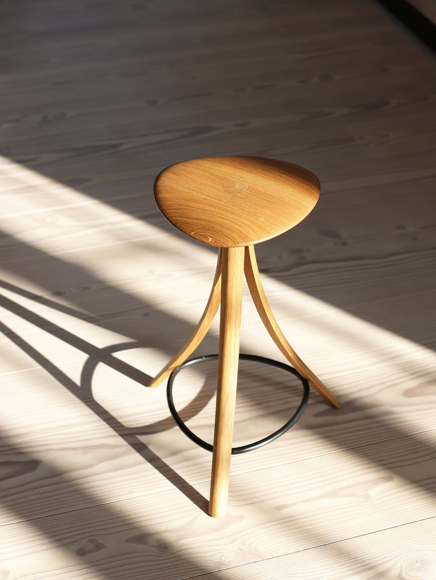 Clover Stool by Ro Collection - Oiled Oak