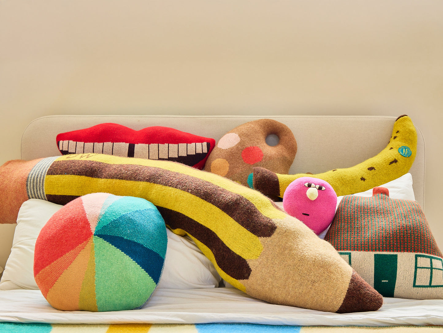 Banana Shaped Cushion by Donna Wilson