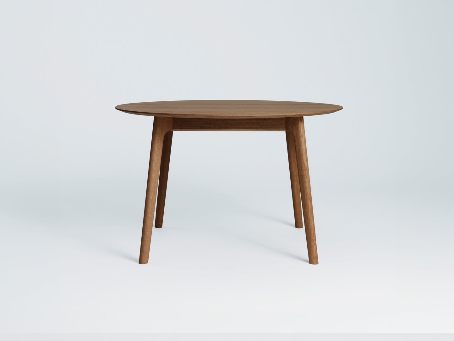 Salon Extendable Table - Round by Ro Collection - Smoked Oak / Length: 120 cm (Without Extension Plates)