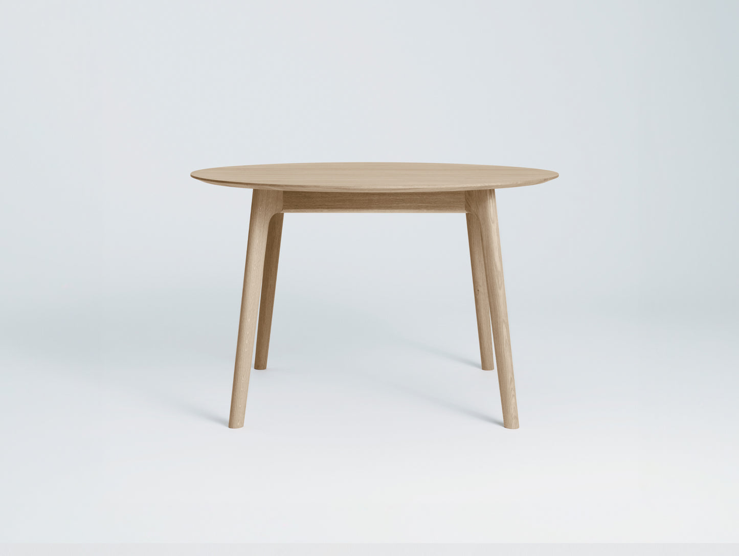 Salon Extendable Table - Round by Ro Collection - Soaped Oak / Length: 120 cm (Without Extension Plates)