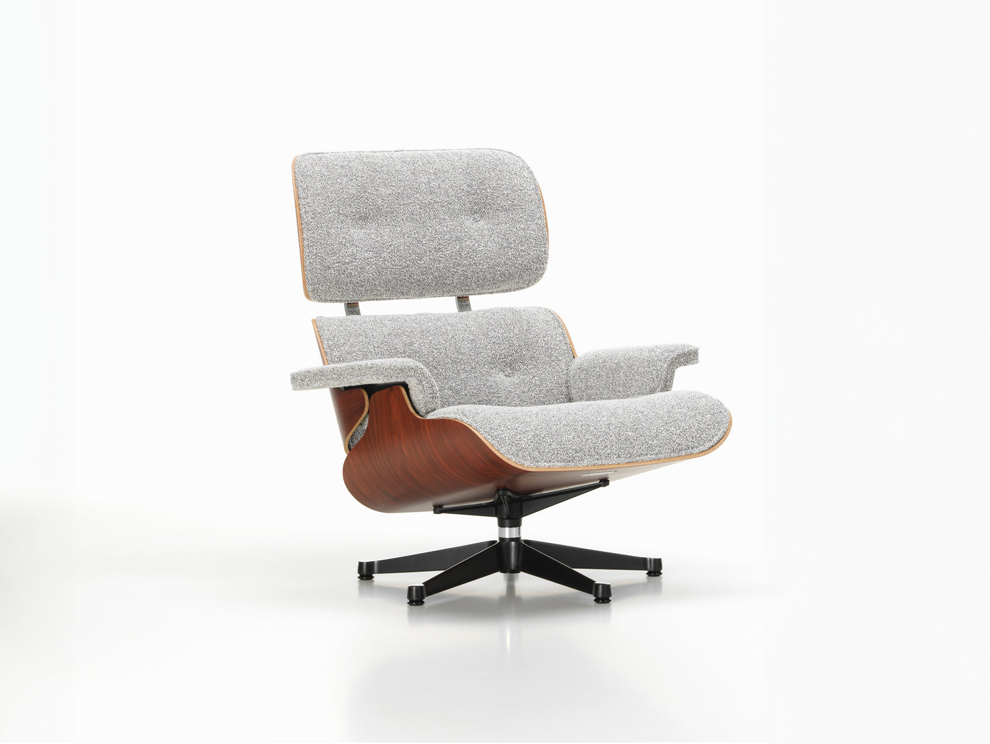 Eames Lounge Chair - Nubia Fabric by Vitra - Santos Palisander / Salt'n Pepper 10 Nubia