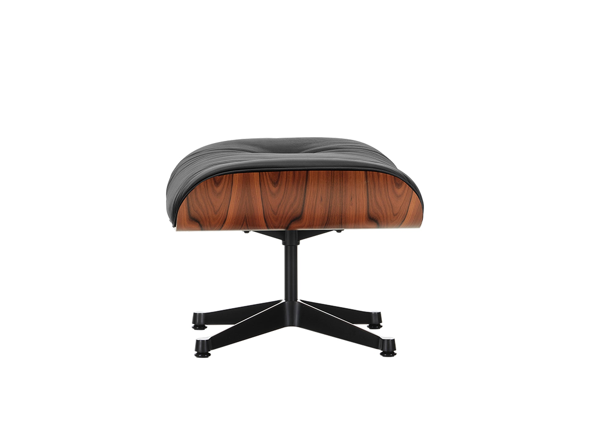 Eames Ottoman by Vitra - Santos Palisander / Nero Natural Leather