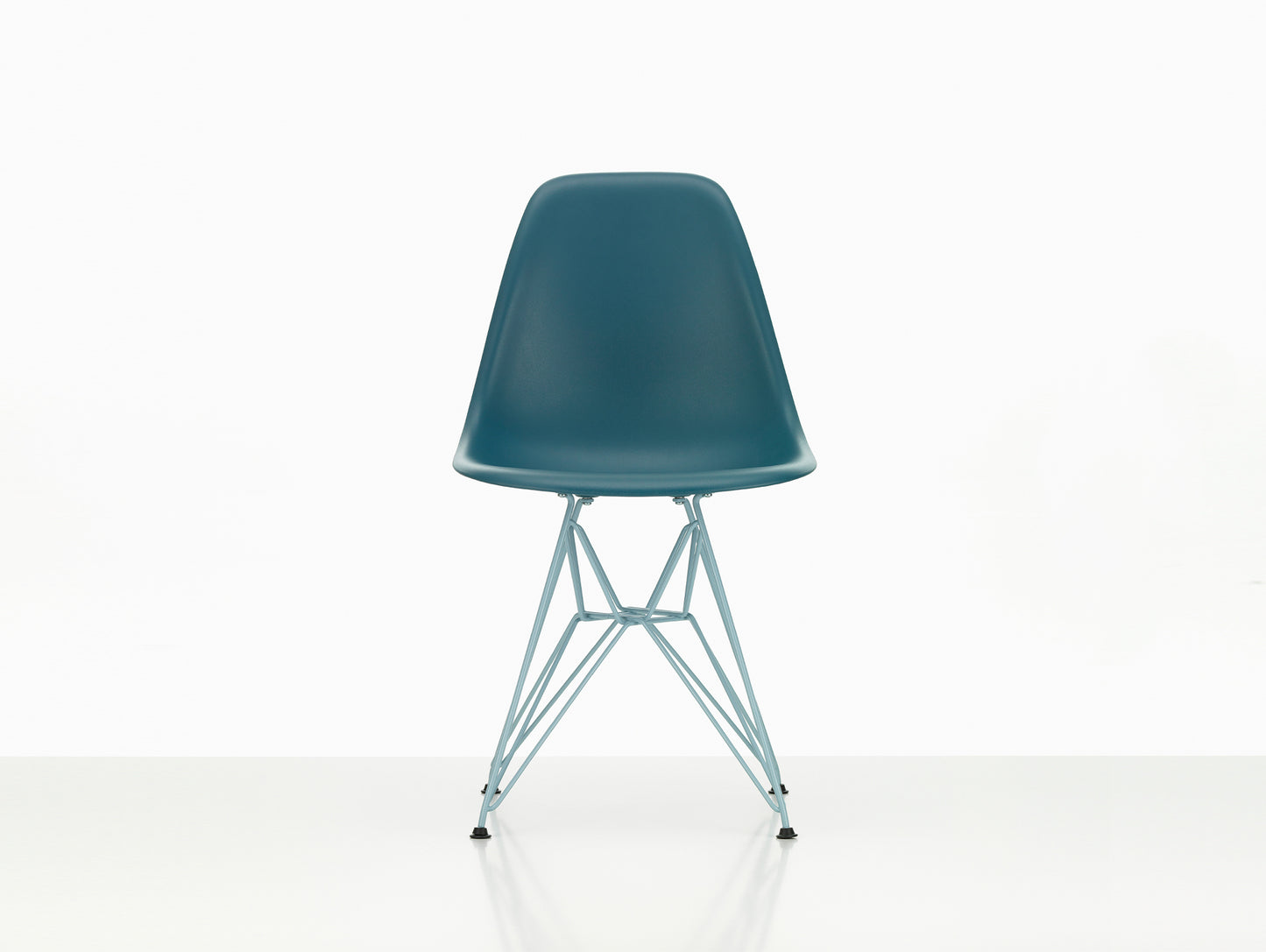 Eames DSR Plastic Side Chair by Vitra - Sea Blue 83 Seat / Sky Blue 93 Base