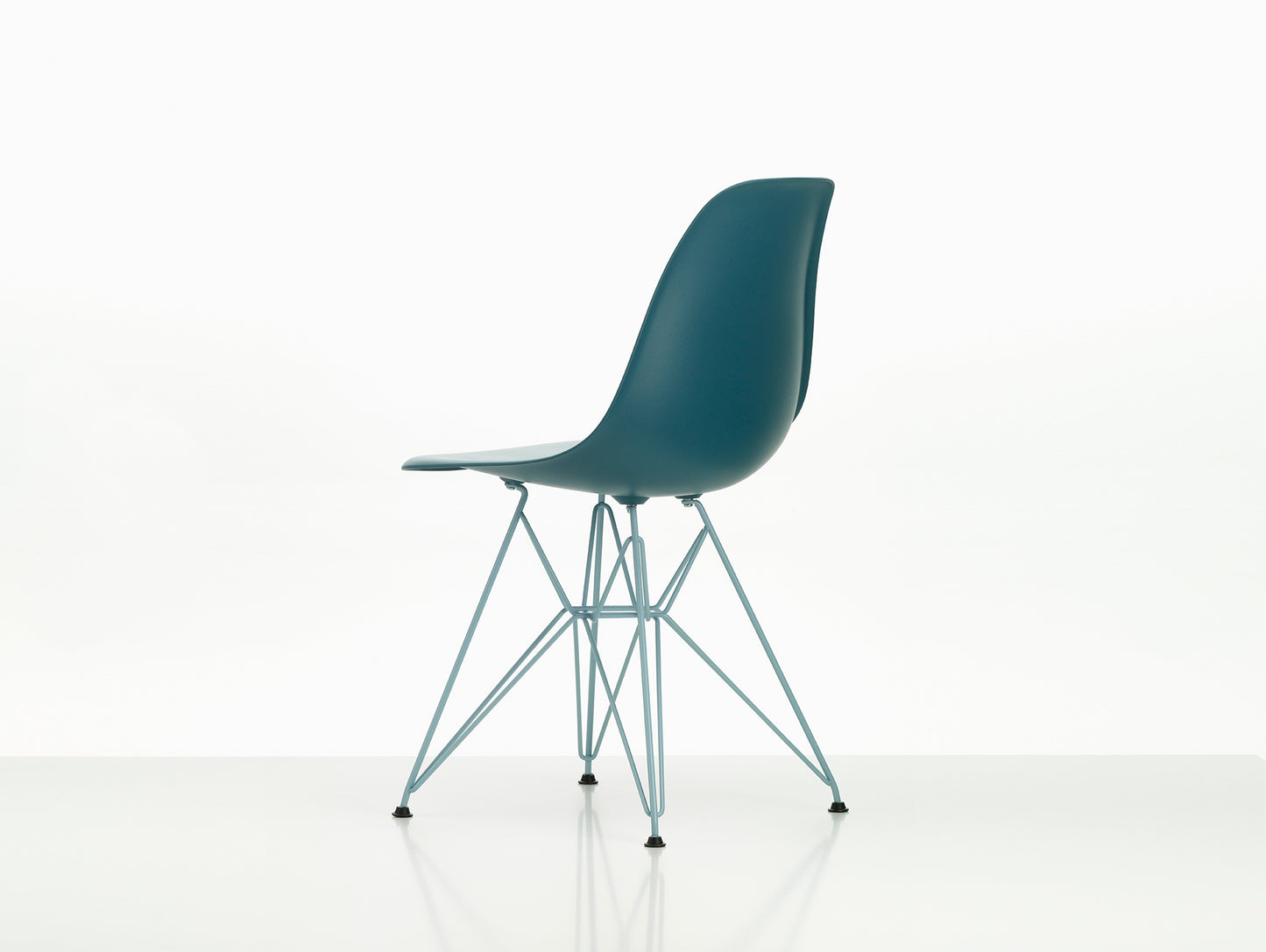 Eames DSR Plastic Side Chair by Vitra - Sea Blue 83 Seat / Sky Blue 93 Base