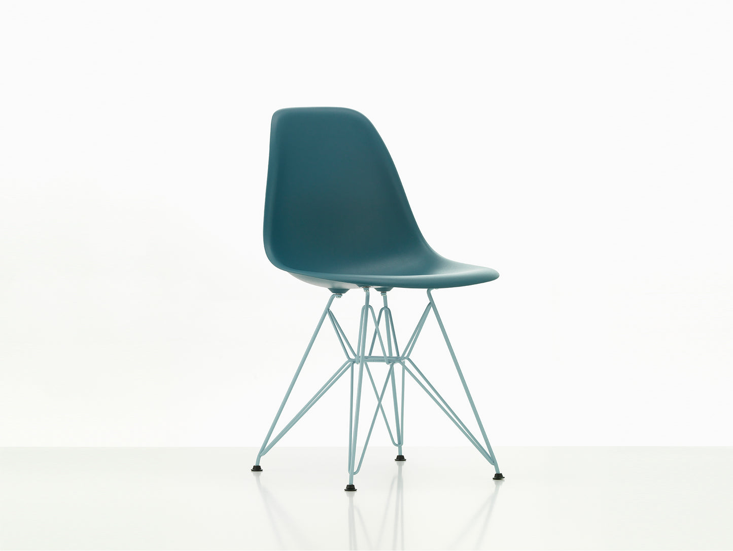 Eames DSR Plastic Side Chair by Vitra - Sea Blue 83 Seat / Sky Blue 93 Base