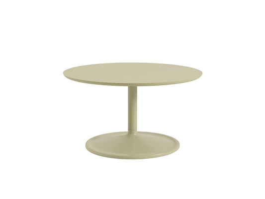 Soft Coffee Table by Muuto - D75/H42/ Beige Green Laminate Top / Beige Green Aluminium Base