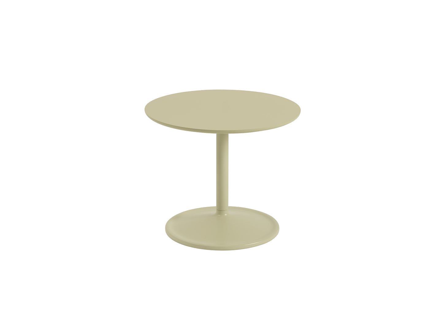 Soft Side Table by Muuto - Diameter : 48 cm / Height: 40 cm in beige green laminate top and beige green base