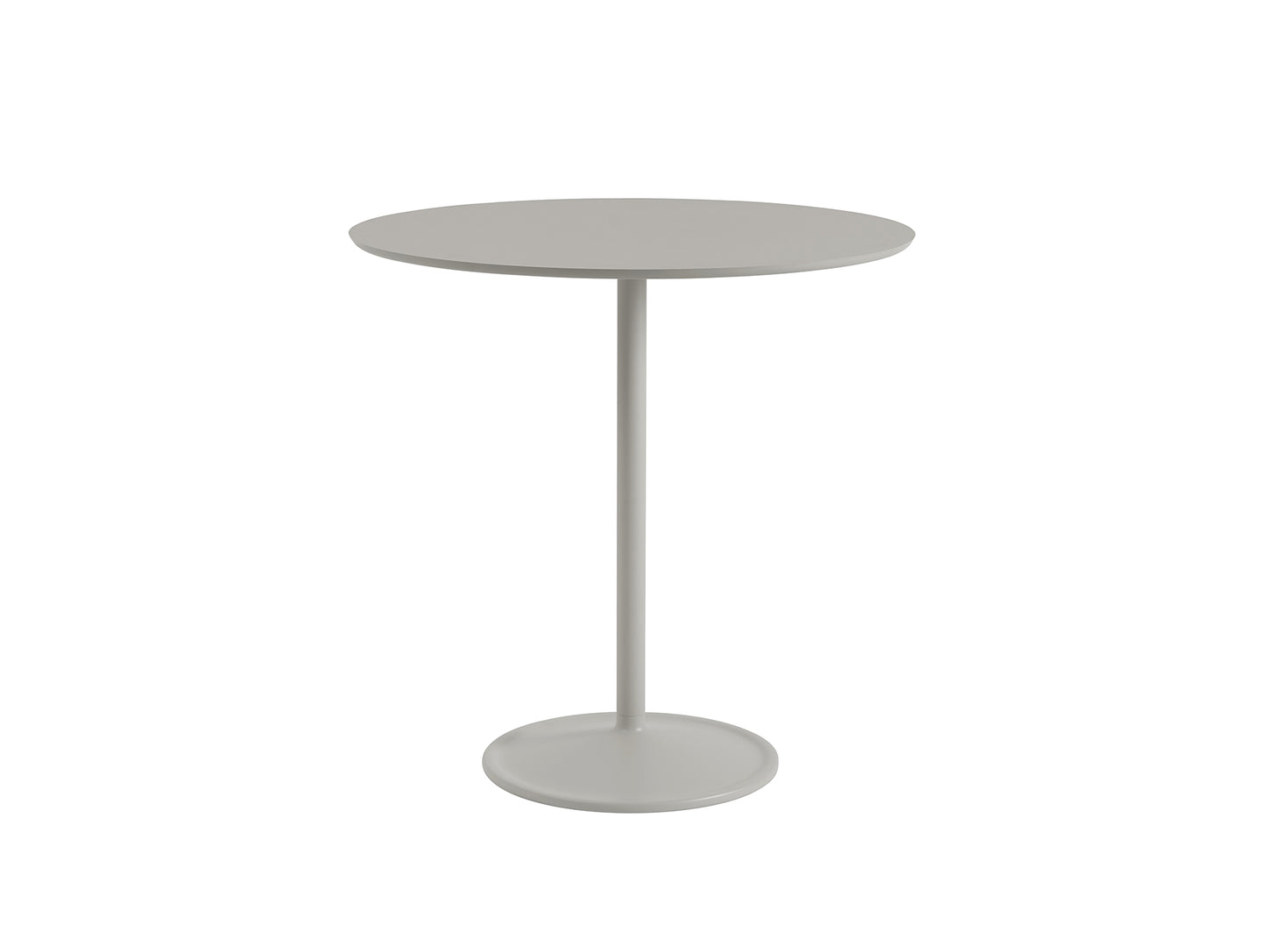 Soft Dining Table by Muuto - D95 H95 / Grey Linoleum Top / Grey Aluminium Base