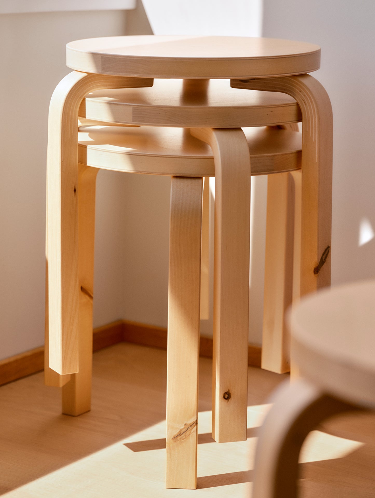 Alvar Aalto Stool 60 by Artek - Wild Birch