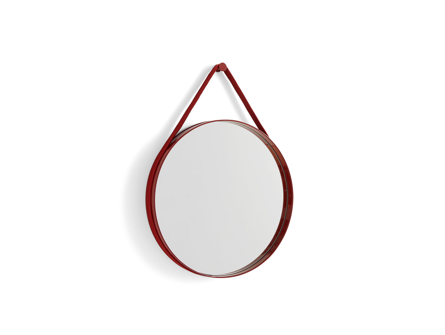 Strap Mirror No 2 by HAY - D 50 cm / Red