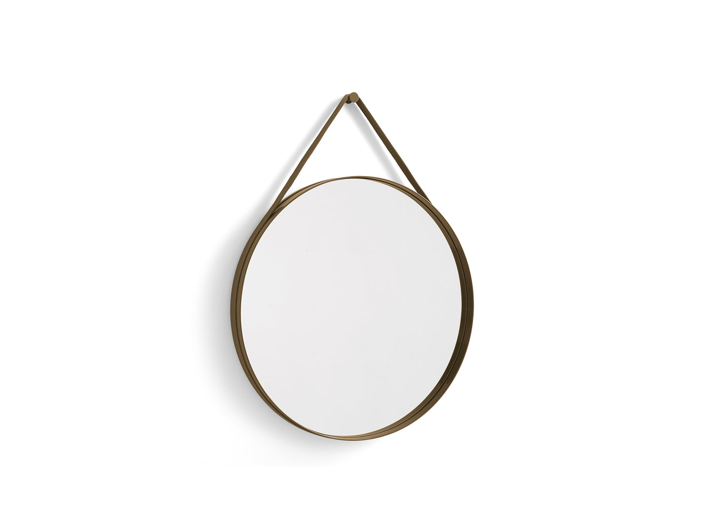 Strap Mirror No 2 by HAY - D 70 cm / Light Brown