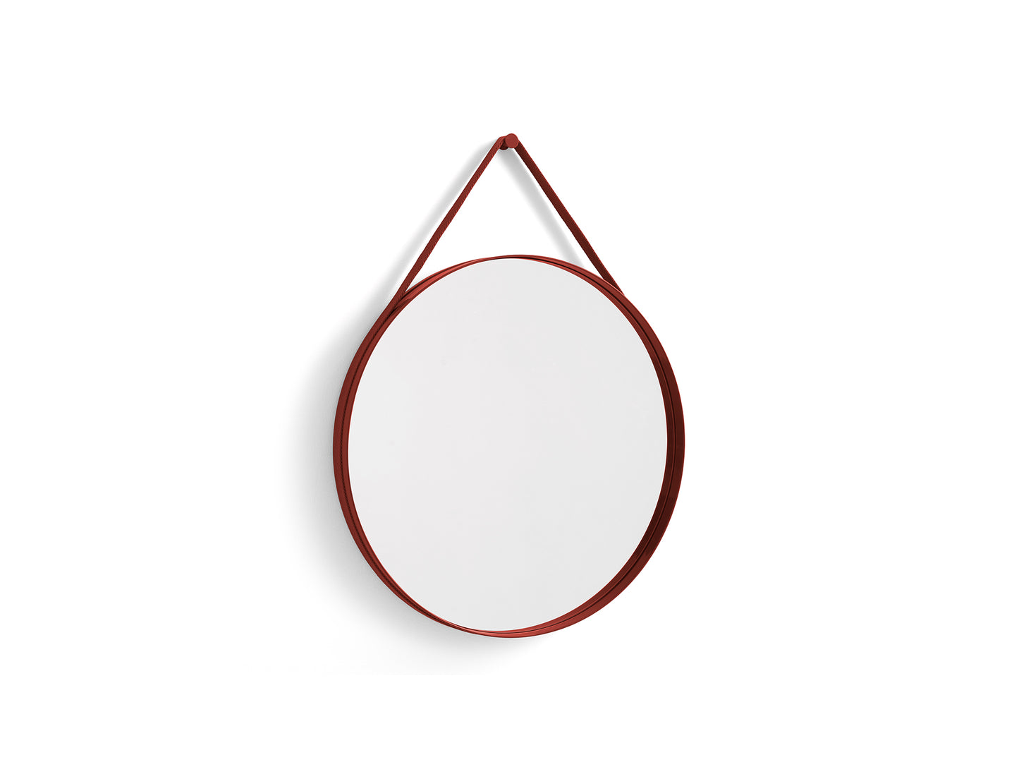 Strap Mirror No 2 by HAY - D 70 cm / Red