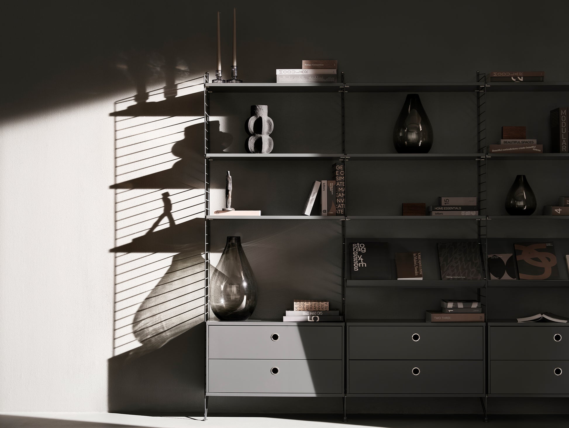 String System Shelves by String - Dark Grey