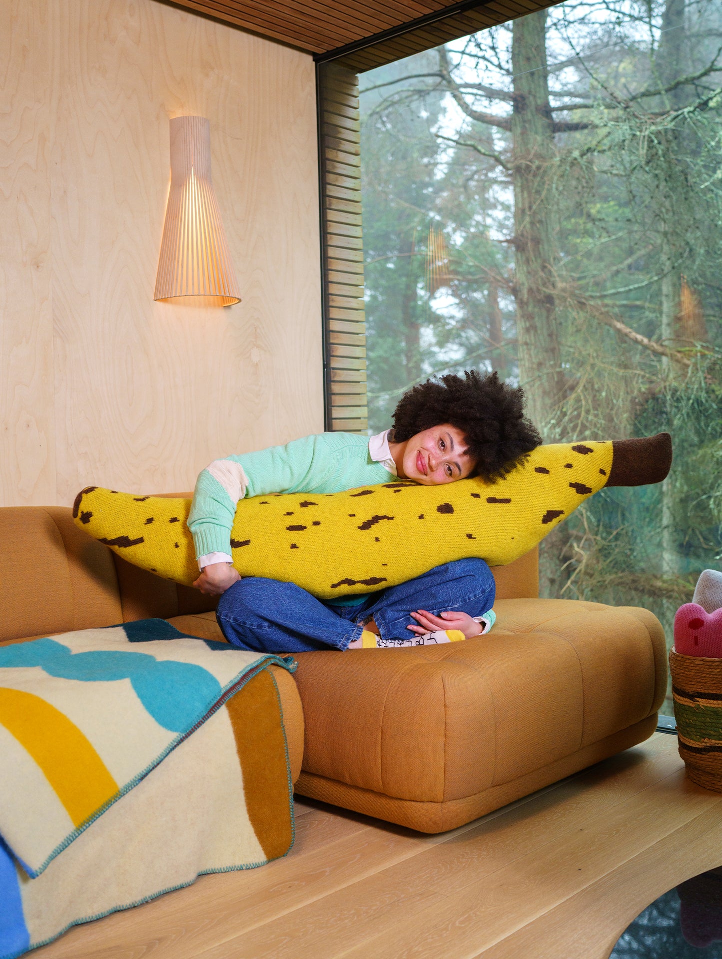 Banana Bolster Cushion by Donna Wilson