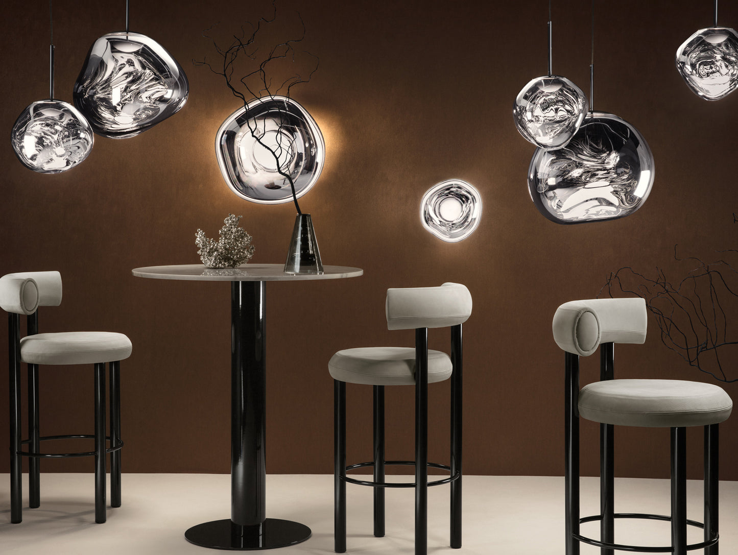 Melt LED Mini Pendant by Tom Dixon - Silver