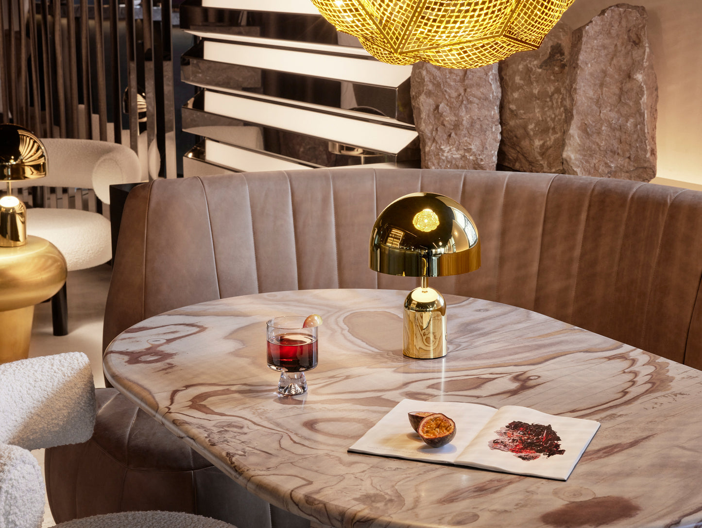 Bell LED Portable Lamp by Tom Dixon - Gold