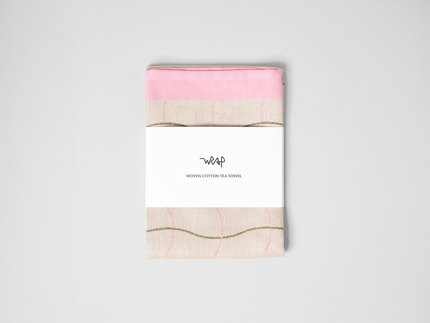 Wave Grid Natural Cotton Tea Towel by Wrap